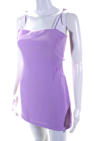 Superdown Women's Spaghetti Strap Tie Back Mini Dress Purple Size XS