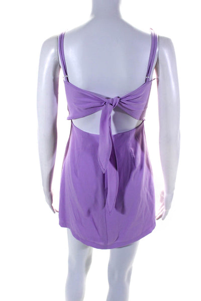 Superdown Women's Spaghetti Strap Tie Back Mini Dress Purple Size XS