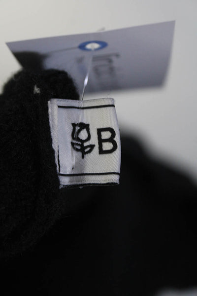 Bida Womens Pullover Chain Trim Keyhole Sweatshirt Dark Gray Wool Size Small