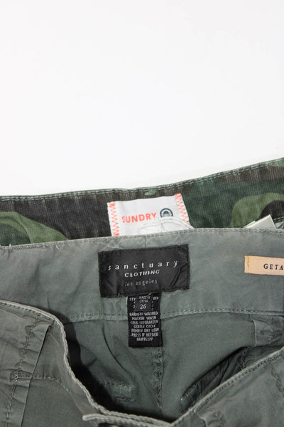 Sundry Women's Midrise Pocket Camouflage Cutoff Short Size 25 Lot 2