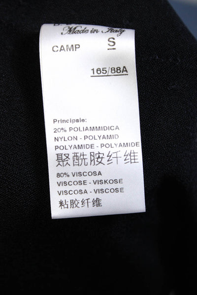 D Exterior Womens Knit Split Hem Sleeveless V-Neck Cardigan Vest Black Size S