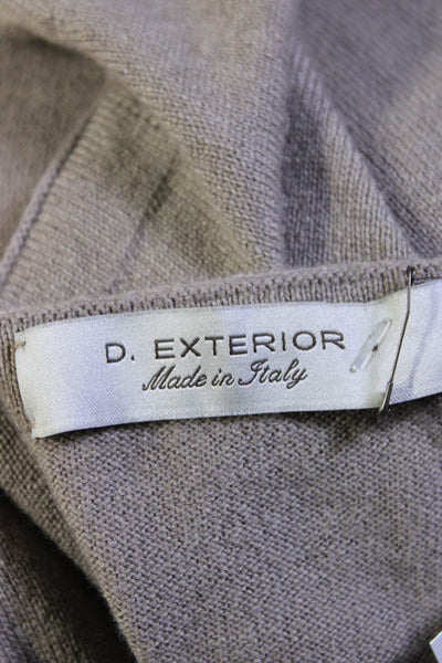D Exterior Womens Wool Tight-Knit V-Neck Sleeveless Tank Top Mauve Gray Size M