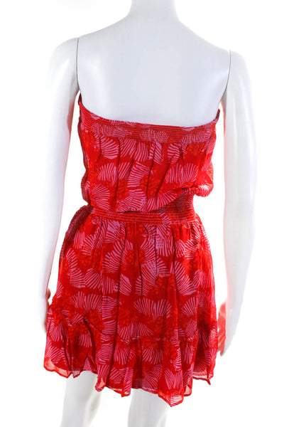 Karina Grimaldi Women's Printed Silk Blend Mini Dress Red Size S