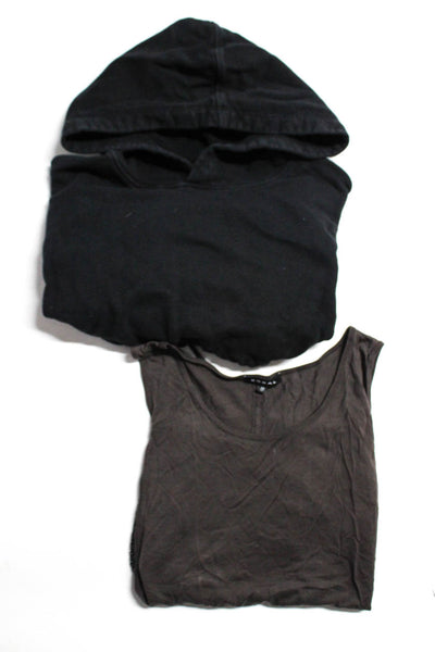 Koral Women's Hood Long Sleeves Cropped Sweatshirt Black Size S Lot 2