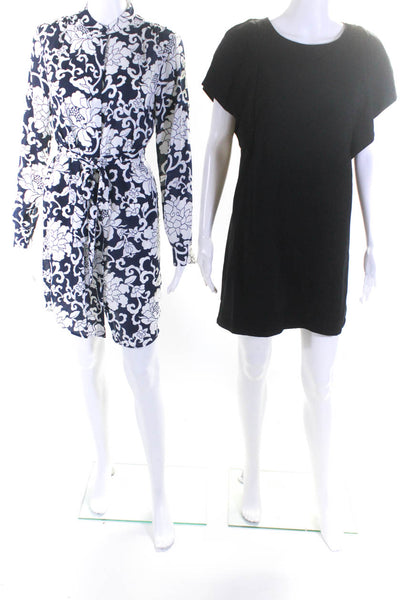 Zara Women's Round Neck Short Sleeves Mini Dress Black Size S  Lot 2