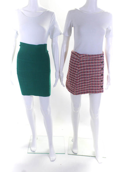 Trf Collection Zara Women's Button Up A-Line Mini Skirt Multicolor Size M Lot 2