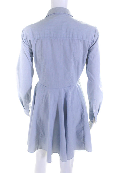BCBGeneration Women's Collar Long Sleeves Button Down Shirt Dress Stripe Size 4