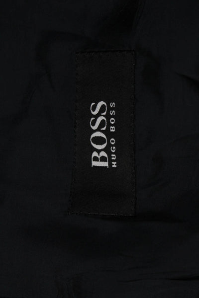 Boss Hugo Boss Mens Three Button Notched Lapel Blazer Jacket Navy Blue Size 42L