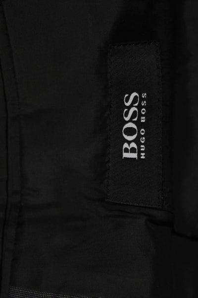 Boss Hugo Boss Mens Three Button Notched Lapel Blazer Jacket Gray Size 43L