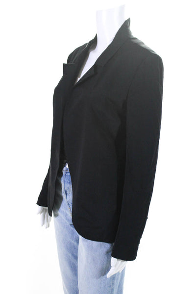 Theyskens Theory Womens Silk Open Front Jago Blazer Jacket Black Size 4