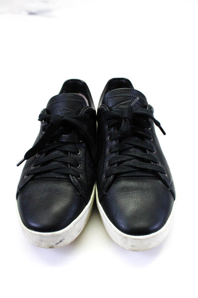 Rag & Bone Womens Low Top Leather Lace Up Sneakers Black Size 37 7