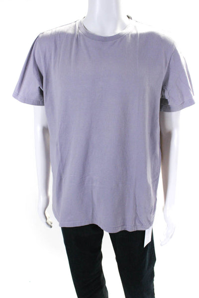 Kith Mens Short Sleeves Pullover Tee Shirt Lavender Cotton Size Large