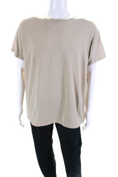 Kith Mens Short Sleeves Pullover Tee Shirt Beige Cotton Size Large