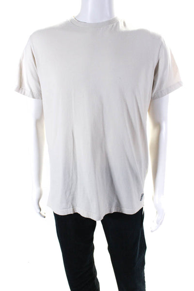 Kith Mens Short Sleeves Tee Shirt Off White Cotton Size Large
