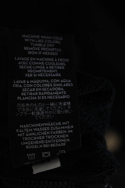 J Brand Mens Cotton Knit Crew Neck Side-Zips Pullover Sweatshirt Black Size M