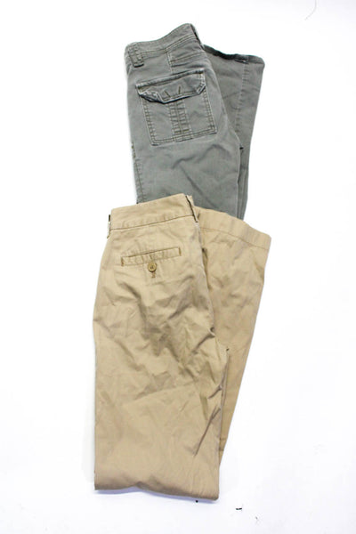 J Crew Sanctuary Womens Flared Low Rise Khaki Pants Tan Green Size 0 27 Lot 2