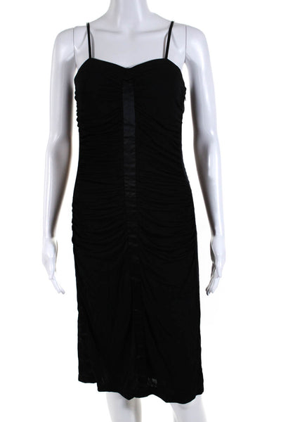 nicole by Nicole Miller Womens Ruched Sleeveless Sheath Dress Black Size 4