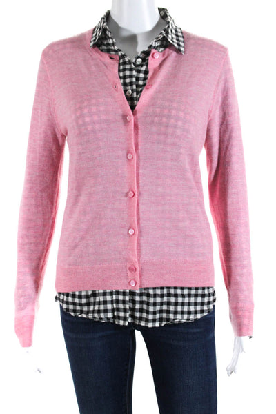 J Crew Women's Button Down Long Sleeves Cardigan Sweater Pink Size S Lot 2