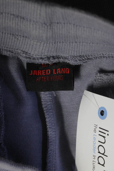 Jared Lang Mens Drawstring Striped Side Tapered Jogger Pants Blue White Size M