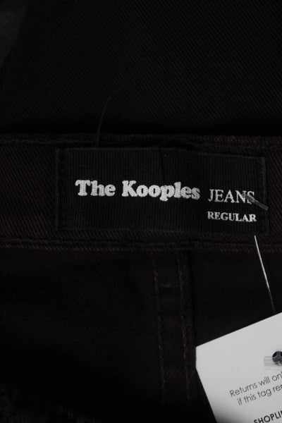 The Kooples Mens Buttoned Straight Leg Colored Denim Jeans Pants Purple Size 31