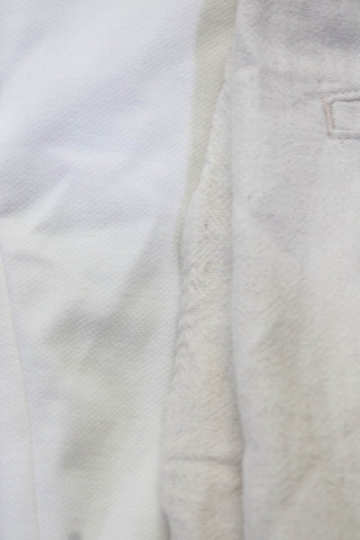 Zara Mens Drawstring Cuffed Slim Fit Casual Sweatpants White Beige Size L Lot 2