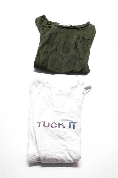 Soul Cycle Noli Womens Cotton Jersey Knit Tank Tops Green White Size S Lot 2