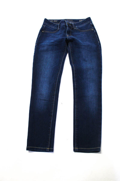 DL 1961 Womens Cotton Buttoned Medium Wash Skinny Leg Jeans Blue Size EUR24