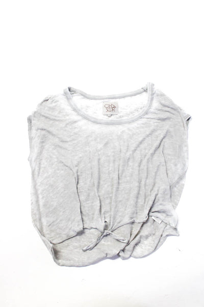 Chaser Standard James Perse Womens Short Sleeve Tops Gray Size S 5 Lot 2