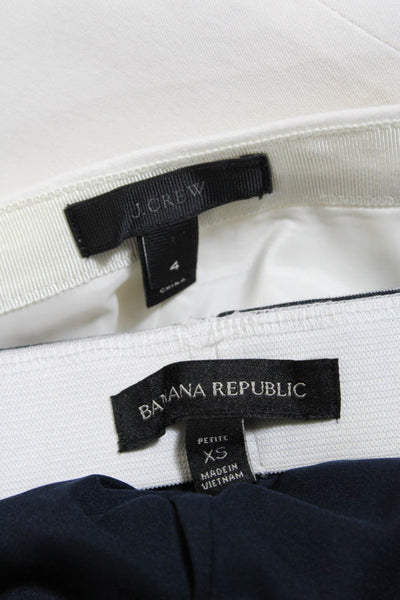 Banana Republic J Crew Womens Striped Pencil Skirts Blue White Size PXS 4 Lot 2