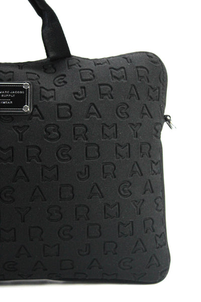 Marc By Marc Jacobs Zip Top Black Neoprene Logo Laptop Luggage Bag