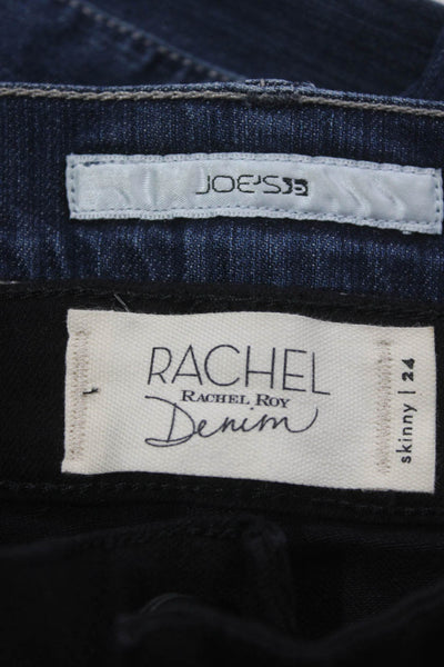 Joes Jeans Rachel Rachel Roy Womens Skinny Cropped Jeans Black Blue 24 27 Lot 2