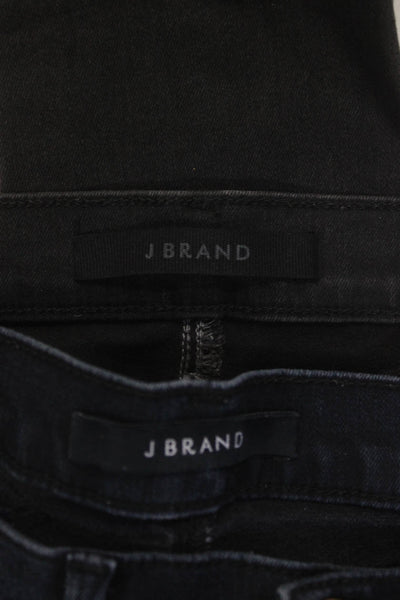 J Brand Womens Denim Mid-Rise Skinny Leg Maternity Jeans Black Size 24 26 Lot 2