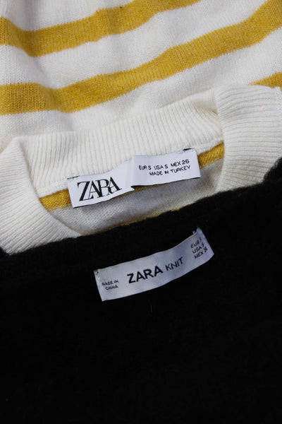 Zara Womens Sweaters Tops Black Size S Lot 2
