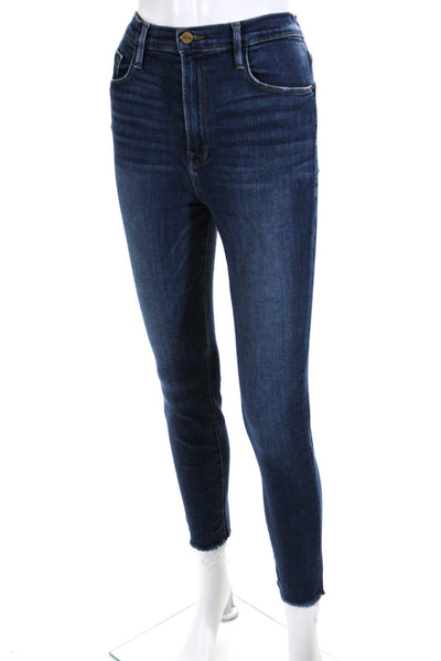 Frame Womens Ali High Rise Cigarette Slim Leg Jeans Pants Blue Size 29