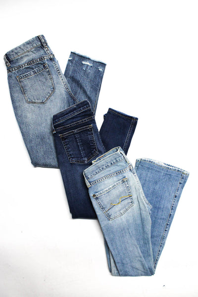 Blank NYC Rag & Bone Womens Cotton Button Distress Jeans Blue Size EUR24 Lot 3