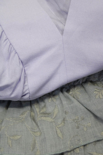 Zara Womens Cropped Tops Blouses Lavender Size XS S Lot 2