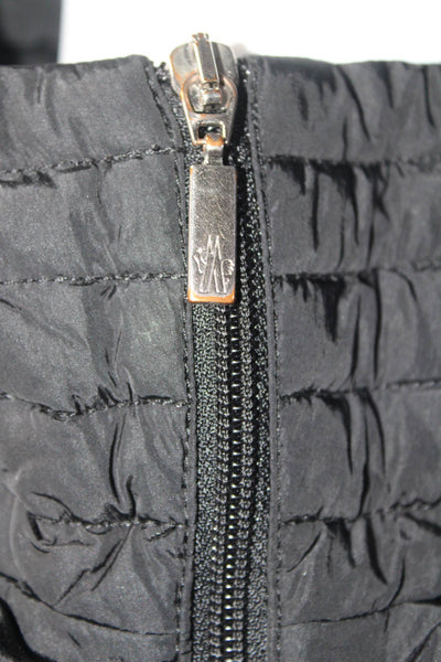Moncler Womens Mock Neck Full Zipper Coat Black Size 1