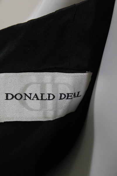 Donald Deal Womens Lace Beaded Sleeveless Spaghetti Strap Dress Black Size 10