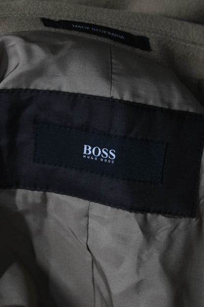 Boss Hugo Boss Mens Cashmere Blend Stratus Coat Camel Beige Size 40 Regular