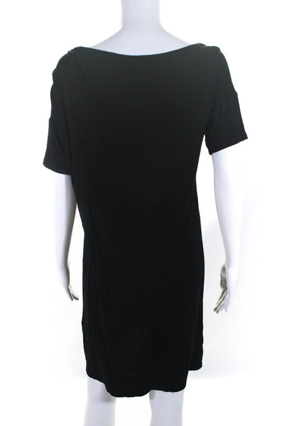 T Alexander Wang Womens Jersey Knit Scoop Neck T-Shirt Dress Black Size S