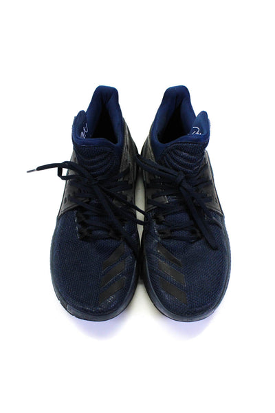 Adidas Mens Lace Up Sneakers Navy Blue Size 10