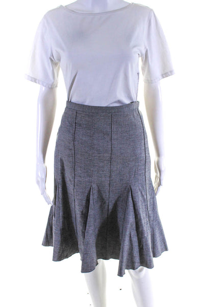 BCBG Max Azria Womens Knee Length Flare Pencil Skirt Gray Size 12