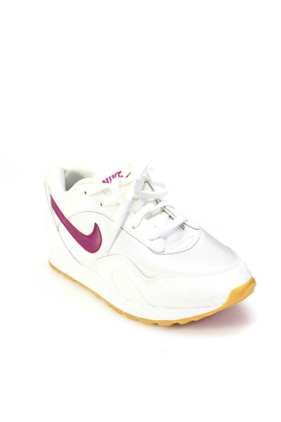 Nike Womens Lace Up SIde Logo Outburst Low Top Sneakers White Purple Size 5.5