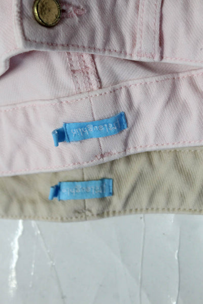 J. Mclaughlin Womens Mid Rise Slim Cut Jeans Pink Beige Size 2 4 Lot 2