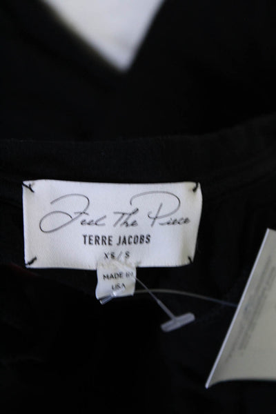 Feel the Piece Terre Jacobs Womens V Neck Sleeveless Tank Dress Black Size XS/S