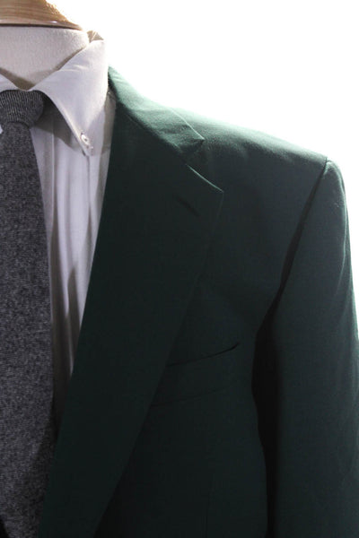 Bobby Jones Mens Wool Button Long Sleeve Darted Collar Blazer Green Size EUR44L