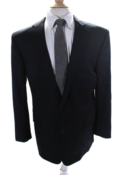 Brooks Brothers Mens Wool Buttoned Darted Long Sleeve Blazer Navy Size EUR42R