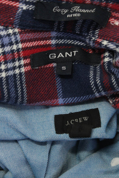 J Crew Gant Mens Button Up Causal Shirts Blue Size XS S Lot 2