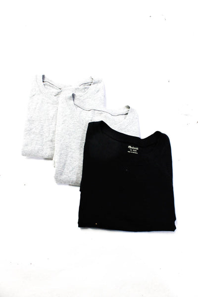 Madewell Womens Short Sleeved Crew Neck Basic T Shirts Gray Black Size XXS Lot 3