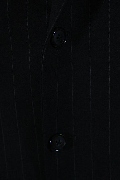 Hickey Freeman Men's Wool Pinstripe Two Piece Suit Gray Size 40